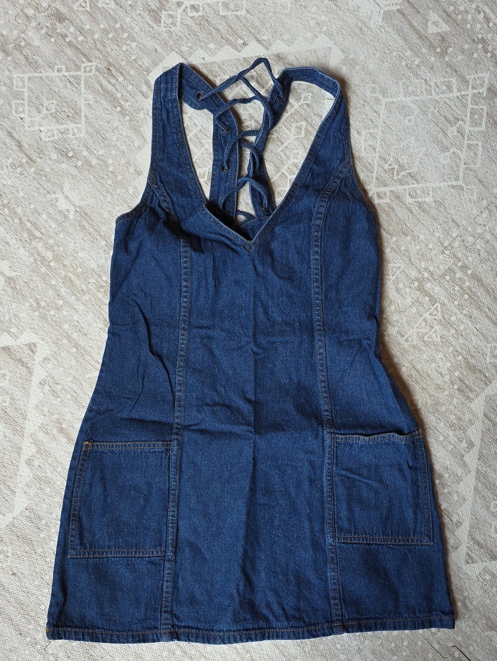 Tobi Denim Mini Dress in Dark Blue